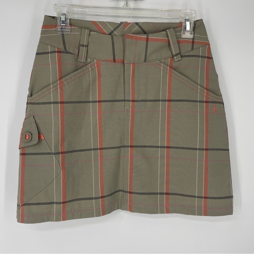 Smartwool merino wool blend plaid mini skirt